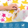 thumbnail image 3 of Yayeee Kitchen Curtains Tier Pair Light Filtering 27"x36" Rod Pocket Short Cafe Window Panel, Light Pink Stars, 3 of 7