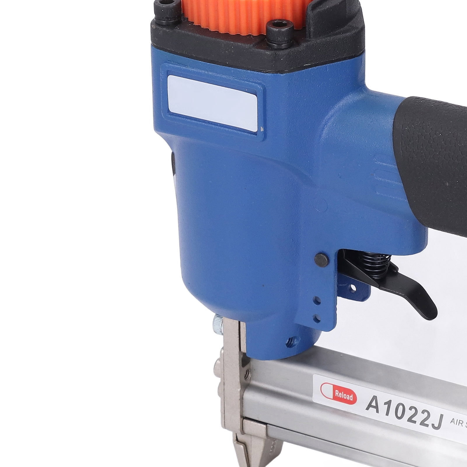 BIMZUC Pneumatic Brad Nailer A1022J Ergonomic 10-22mm Air Nail Gun 100pcs Capacity for Woodworking Upholstery DIY 9.45 inches / 24 cm
