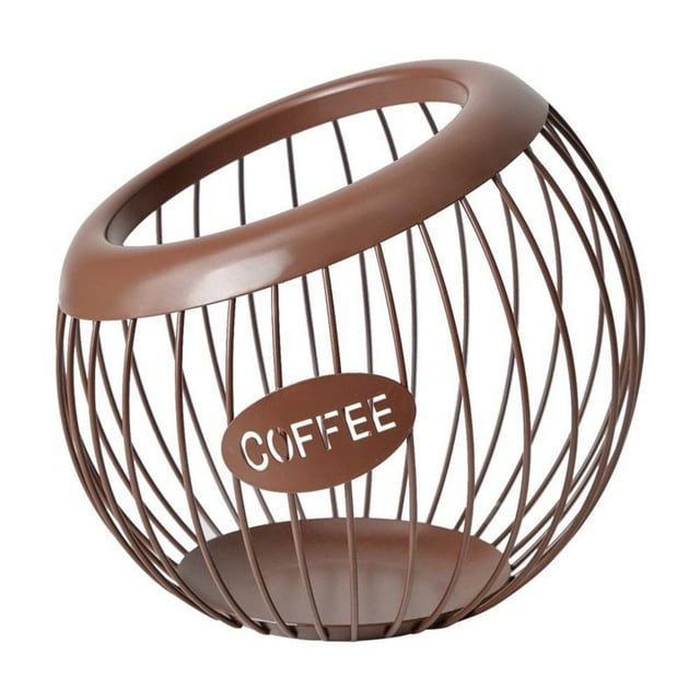 LEEYNEER Coffee Pod Holder Large Capacity Coffee Organizer Metal Coffee Pod Storage for Counter Coffee Station Organizer for Kitchen