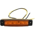 thumbnail image 6 of LINLIN 10pcs 12V Side Marker Lights 6SMD LED Lamps Front Rear Light Position Indicators for Trailer Truck Caravan Camper Van Lorry Bus Boat Tractor Motor Amber Orange, 6 of 7