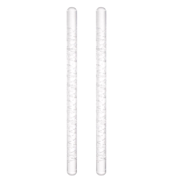 Unique Bargains Rouleau en Relief Acrylique 16cm x 1cm Motif Étoile, Transparent, 2 Pièces