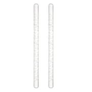 Acrylic Embossed Rolling Pin 16cm x 1cm Star Pattern, Transparent, 2 Pieces