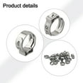 thumbnail image 3 of 25pcs Stainless Steel Hose Clamps Single Ear Stepless For Sealing Various Hoses Clamps Cinch Clamp Rings, 3 of 10