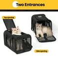 thumbnail image 6 of Conlun Cat Carrier,Foldable Soft-Sided Large Cat Carrier,Airline Approved Cat Carriers With Safety Leash,Comfort for Cat Travel Carrier,Black, 6 of 9