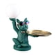 thumbnail image 4 of Estatua de mayordomo con bandeja, luz nocturna, figura coleccionable para mesa Verde, 4 of 9