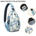 thumbnail image 2 of Hand Drawn Shark Sling Bag - Vintage Retro Nautical Shoulder Backpack for Travelers - Durable & Spacious, 2 of 6