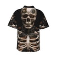thumbnail image 3 of Goofa Cyber Skeleton With Tattoos Hawaiian Shirt for Men, Unisex Summer Beach Casual Short Sleeve Button Down Shirts,Aloha Tropical Floral print shirt-X-Large, 3 of 9