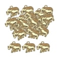 thumbnail image 4 of 50 colgantes de aleación para hacer joyas, cuentas con agujero de 3 mm, dijes de elefante para Dorado, 4 of 9