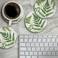 thumbnail image 4 of Thirstystone Ferns 4-Pack Round Absorbent Stone Coasters, 4 of 7