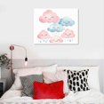 thumbnail image 4 of COMIO Recrtain Nursery Wall Prints Pink Sunshine Rainbow Cloud Canvas Wall Art, Child Wall Art Poster Boho Nordic Wall Pictures for Girls Baby Kids Room Decor Unframed, 4 of 4