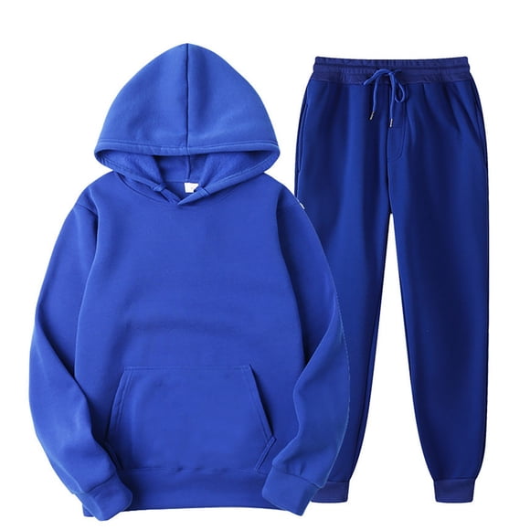 MSJUHEG workout sets for women,lounge sets for women,sweatsuits women 2 piece outfit,With Pants Hoodie Plus Leisure Winter Hooded Plush Suits,womens loungewear set,track suits for women set Blue 3XL