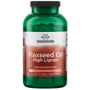 Swanson Flaxseed Oil High Lig 980 mg 200 Softgels
