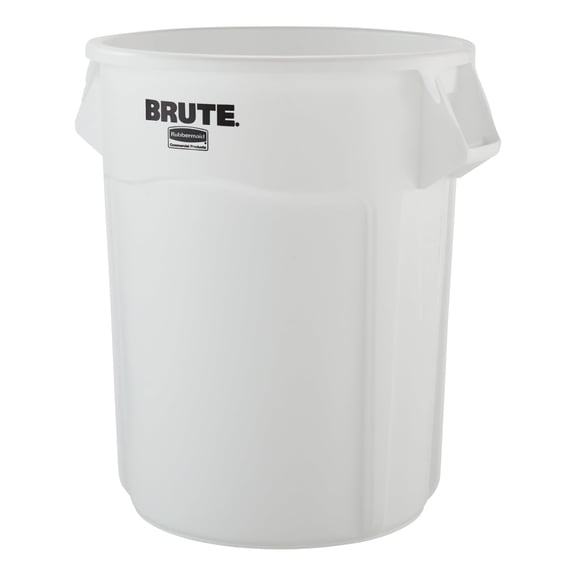 g Commercial Products Heavy-Duty Round Trash/Garbage Can 55-Gallon White Wastebasket for Home/Garage/Mall/Office/Stadium/BathroomTrash can
