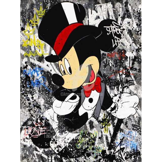 Disney-Kit de pintura de diamante 5D DIY, colorido, Mickey, Hada, polvo, Graffiti, póster de moda, diamantes de imitación, amor, mosaico hecho a mano, regalo artístico