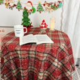thumbnail image 4 of Bandera de mesa navideña con copos de nieve a cuadros, mantel para el hogar, mueble de TV, mantel para mesa de café, funda de toalla, 4 of 6