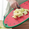 thumbnail image 4 of Tabla de cortar con forma de fruta, creativa, pequeña, para verduras, queso y frutas. Forma de sandía S, 4 of 9