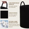 thumbnail image 3 of Inadays Laundry Basket 51L Large Clothes Laundry Hamper Woven Cotton Rope Tall Laundry Bag Baskets Toy Storage Organizer Collapsible Storage Basket for Blanket, Toys, Clothes, Pillows, Black, 3 of 9