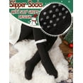thumbnail image 3 of EBMORE Slipper Fuzzy Socks for Women Fluffy Cozy Cabin Winter Warm Soft Fleece Comfy Thick Christmas Stocking Stuffer with Grips(Black), 3 of 6