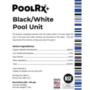 PoolRx+ Black/White 6-Month Swimming Pool Algaecide, 1 Tablet Treats 20k-30k Gallons Pool Algae Control