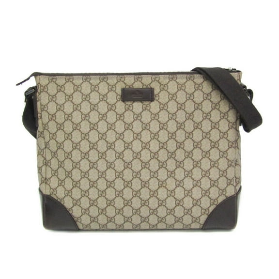Pre-Owned Gucci 110054 Men,Women GG Supreme Shoulder Bag Beige,Brown (Good)