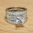 thumbnail image 2 of Gorgeous Wedding Band 925 Silver Ring Cubic Zircon Women Party Jewelry Sz 6-10, 2 of 5