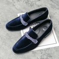 thumbnail image 3 of Nuevos zapatos de vestir para hombre, zapatos de oficina de moda para bodas para hombre, zapatos de vestir cómodos de gamuza de alta calidad y moda para hombre (27 cm), 3 of 3