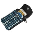 thumbnail image 3 of Cross-Body Bag Flip Phone Bag 7.6inx4.9in Durable Waterproof Pu Leather Small Size But Spacious Magnet Button Darkslateblue Houndstooth Vintage Texture Hand-Drawn Sketch_1, 3 of 5