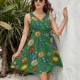 thumbnail image 3 of Planet Print Space Earth Astronomy Science Green Sundress Sleeveless Dress Summer Women Clothes Dress for Women Dresses, 3 of 7