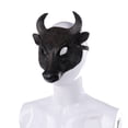 thumbnail image 4 of Teissuly Clearance Easter Carnival Party Half Face Foam 3D Realistic Bull Head Mask(black, One Size) Teissuly WER202309090281, 4 of 7