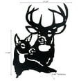 thumbnail image 2 of IH Casa Decor Metal Décor Mur Noir Double Cerf, 2 of 3
