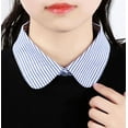 thumbnail image 6 of Camicover Quality Cotton Striped Detachable Half Shirt Blouse Faux False Collar Dickey Collar for Girls Lady, 6 of 6