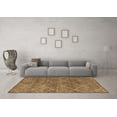 thumbnail image 3 of Ahgly Company Indoor Round Abstract Brown Modern Area Rugs, 6' Round, 3 of 4