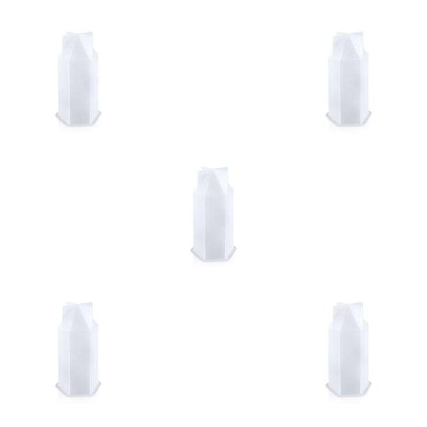 Yuarrent Moldes para hacer velas, molde de resina, molde surtido, DIY, moldeador de escritorio reutilizable de silicona, decoración pequeña de Pequeña 5Conjunto