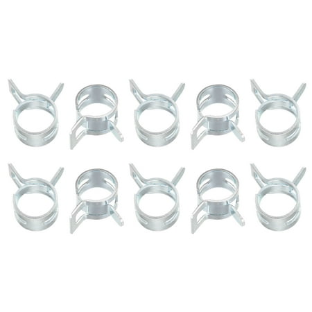

Uxcell Spring Hose Clamp 65Mn Steel 10mm Low Pressure Air Clip Clamps Fuel Lines Vacuum Hoses Zinc Plated 20 Pack