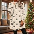 thumbnail image 5 of Hvot&aat Winter Warm Fleece Sweaters for Women Trendy Graphic Long Sleeve Crewneck Sweatshirt with Pockets, 5 of 7