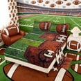 thumbnail image 2 of Erosebridal Wooden Football Field Queen Sheet Sets, Sport Bed Set for Boys and Men, 4pcs, 1 Flat Sheet, 1 Fitted Sheet and 2 Pillowcases, 2 of 6