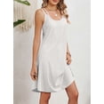 thumbnail image 5 of PULLIMORE Womens Sleeveless Dress Eyelet Embroidery Spaghetti Strap Casual Summer Sexy Scoop Neck Beach Sundress （White,M）, 5 of 7