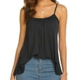 thumbnail image 2 of Camisole Tops for Women Summer Loose Vests Square Neck Camisoles Sleeveless Pleated Blouses Spaghetti Strap Tank Top Casual Solid Color Cami Swing Tops, 2 of 7
