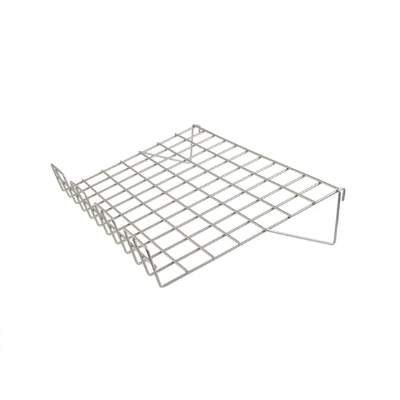 Estante inclinado de 14 "P x 22-1 / 2" L con borde de 3 "- Color cromado, tamaño de paquete - 6 Econoco GWEC/SL22