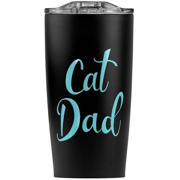 Cat Dad Stainless Steel 20 oz Travel Tumbler, Vacuum Insulated & Double Wall with Leakproof Sliding Lid | Great for Coffee/Hot Drinks and Cold Beverages