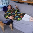 thumbnail image 3 of Wearable Oversized Blanket,Multicolor Controllers Games Icons Black Pattern Wearable Blanket Hoodie for Adults,Cozy Hooded Blankets with Super Pockets,Super Warm Fuzzy Pullover for Women & Men, 3 of 6