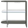 thumbnail image 5 of Adolfo Rectangular 2-tier Home Bar Table Grey High Gloss, 5 of 9