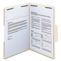 Supertab Reinforced Guide Height 2-Fastener Folders, 1/3-Cut Tabs, Legal Size, 14 Pt. Manila, 50/Box