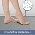 thumbnail image 3 of 2Pcs Kitchen Mat Anti Fatigue Comfortable Kitchen Cushioned Foam Rugs Ergonomic Comfort Standing Pad For Home Light Gray, 3 of 7
