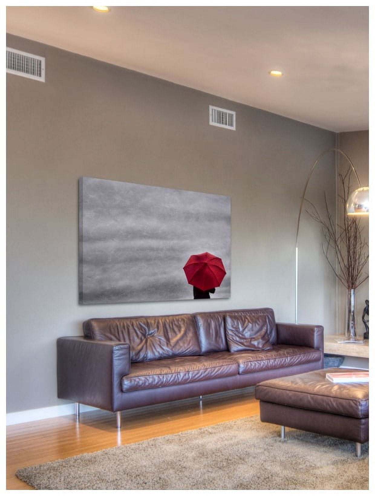 Marmont Hill "Little Red Umbrella 2" Painting Print on Canvas