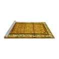 thumbnail image 2 of Ahgly Company Machine Washable Indoor Square Persian Yellow Traditional Area Rugs, 7' Square, 2 of 4