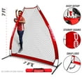 thumbnail image 5 of Powernet Portable Baseball Practice Net for Pitching and Hitting, Softball Pitching Net, Pop Up Batting Cage Net Coach Shield from Errant Throws, Backyard Outdoor Training, 7 FT A-Frame Screen, 5 of 6