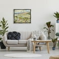 thumbnail image 2 of Lush Green Mountain Landscape Abstract Painting Luster Gray Framed Art Print Wall Art, 2 of 6