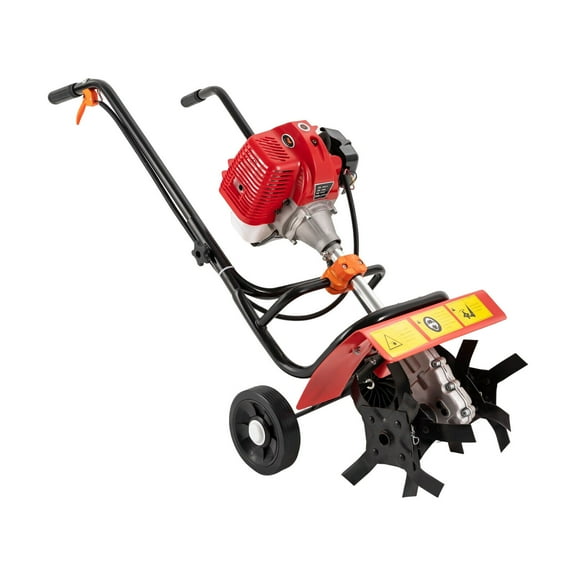Futchoy 52CC 2 Stroke Gasoline Garden Tiller Rotary Tiller Field Cultivator Tillage Tool 1.9KW Used for Cultivating and Weeding of Sandy Loose Soil and Economic Crops