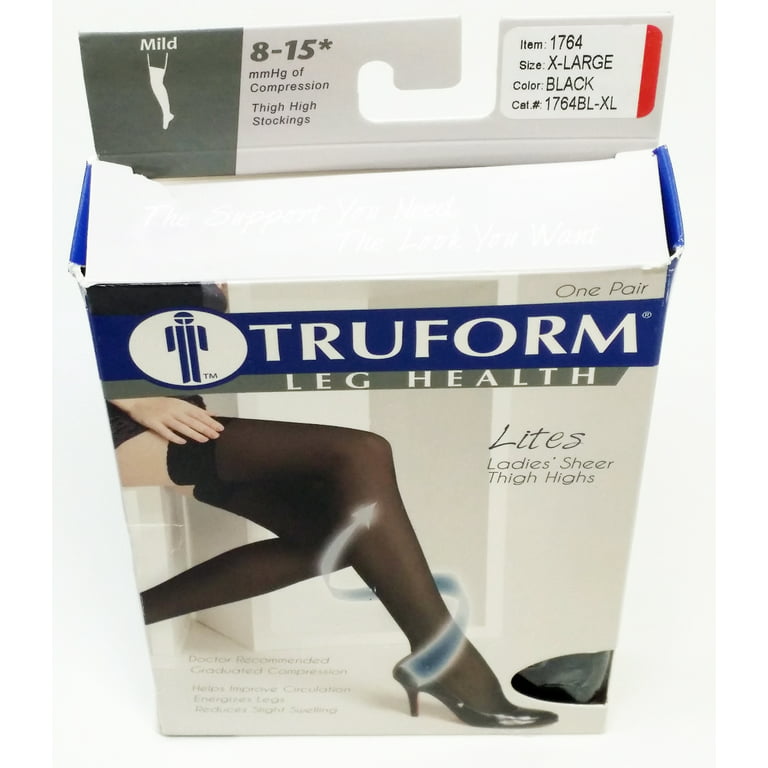 Truform 1764, Women's Compression Stockings, Thigh High, Sheer, 8